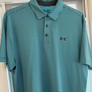 Under Armour, XL turquoise golf polo.